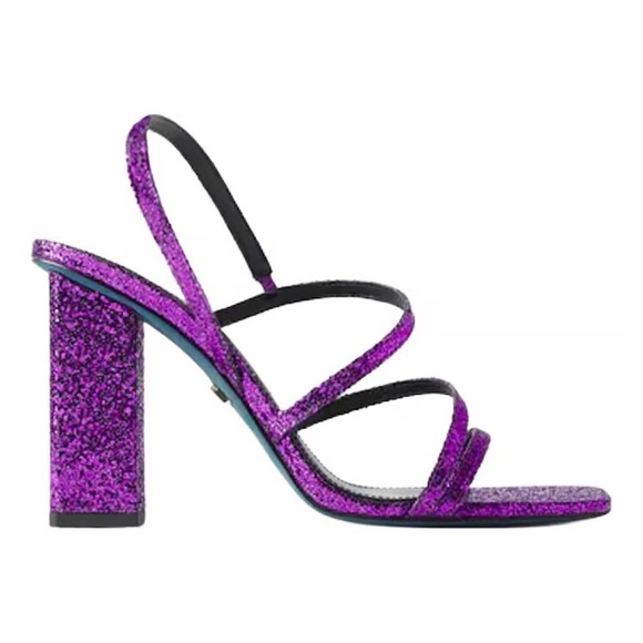 Zara purple sparkling sandals - blue collection - Picture 4 of 4
